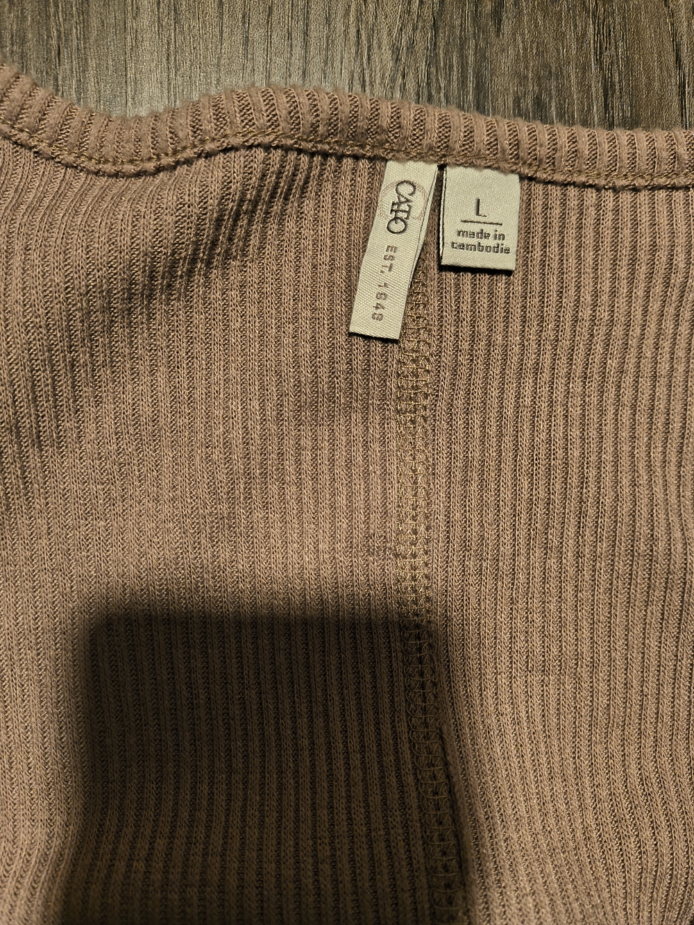 Cato Ribbed Long Cardigan Robe in Taupe - Picture 3 of 3